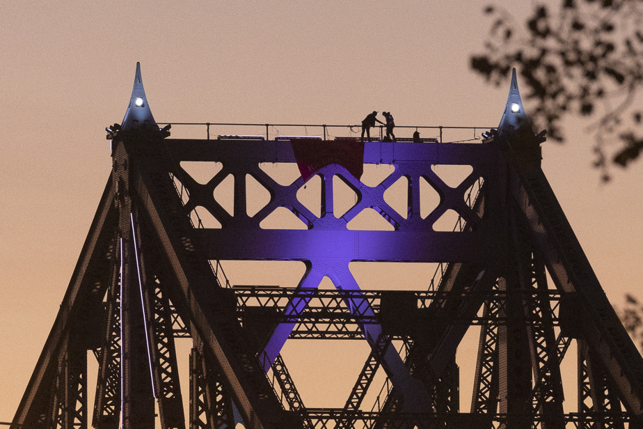 Coup d’éclat au pont Jacques-Cartier | Une militante libérée sous condition
