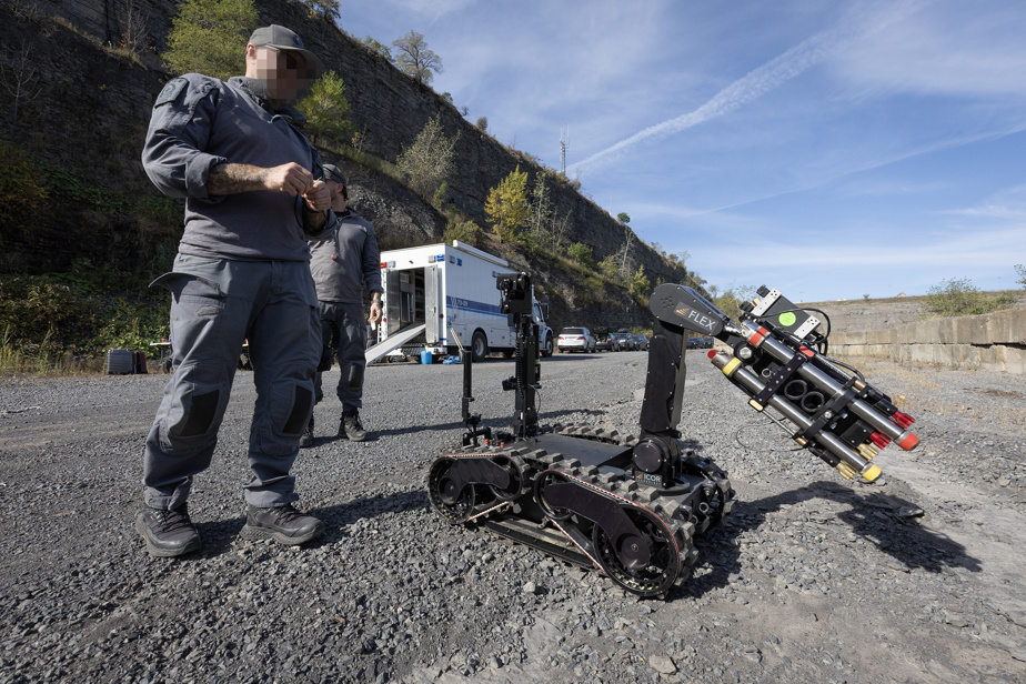 SPVM | Le nouveau robot démineur à l’entraînement