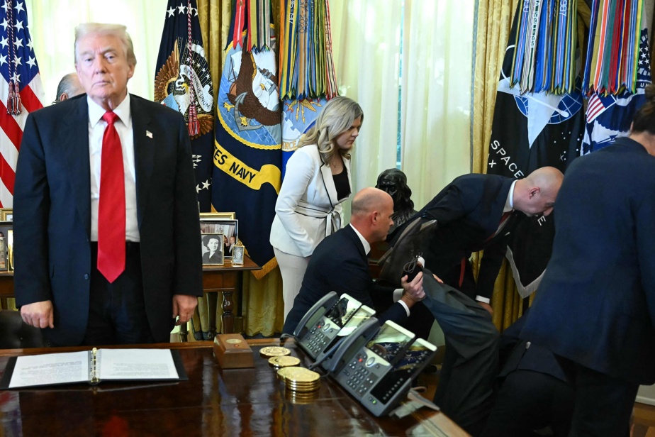 Maison-Blanche | Un homme s’effondre durant une conférence de Donald Trump