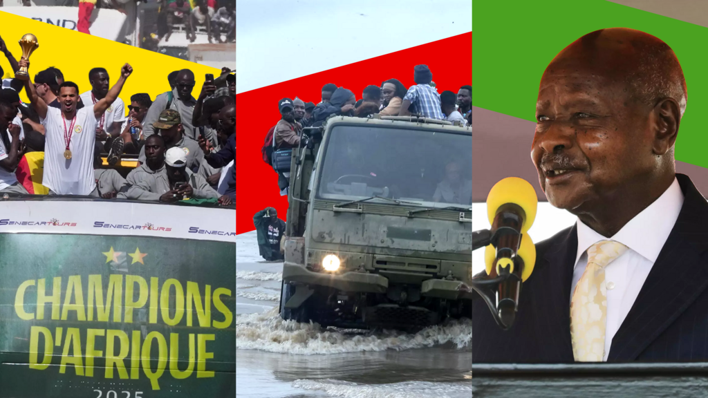 Le Sénégal remporte la CAN, inondations au Mozambique, Museveni réélu en Ouganda : l&rsquo;hebdo Afrique
