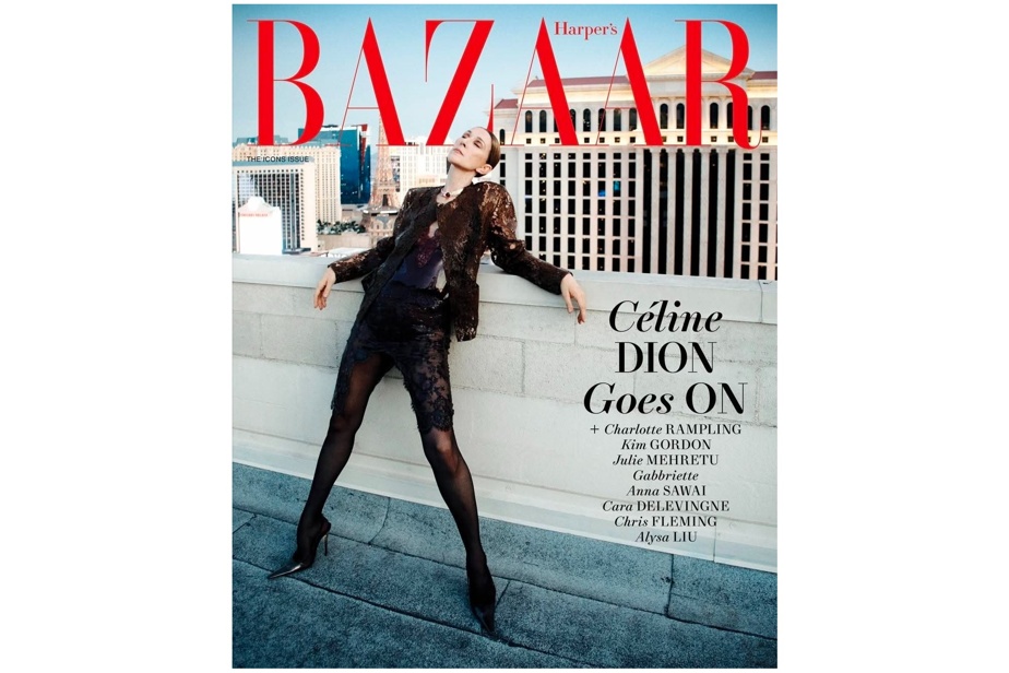 Céline Dion en couverture du magazine Harper’s Bazaar