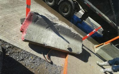 Chantier de la ligne bleue | Une glissière de béton s’est effondrée sur la jambe d’un travailleur
